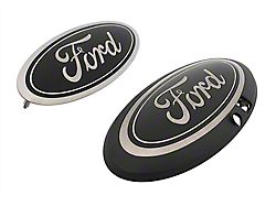Ford Performance Grille and Tailgate Emblems; Black (21-26 F-150 w/ Forward Facing Camera, Excluding Raptor)
