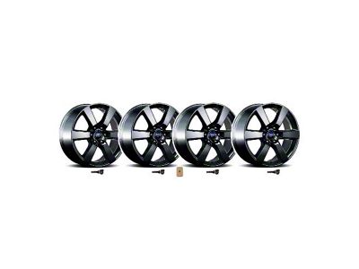 Ford Performance Six Spoke Matte Black 6-Lug 4-Wheel Kit with TPMS Sensors; 20x8.5; 44mm Offset (15-20 F-150)