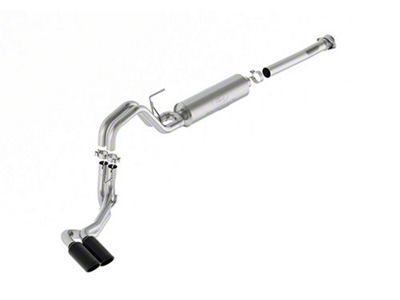 Ford Performance Sport Dual Exhaust System with Black Chrome Tips; Same Side Exit (21-25 5.0L F-150)