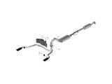 Ford Performance Touring Dual Exhaust System with Black Chrome Tips; Rear Exit (21-26 5.0L F-150, Excluding Tremor)