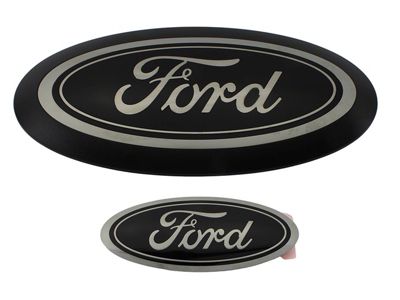 Ford Performance Grille and Tailgate Emblems; Smoked Chrome (23-24 F-250 Super Duty Lariat, XL, XLT w/o Forward Facing Camera)