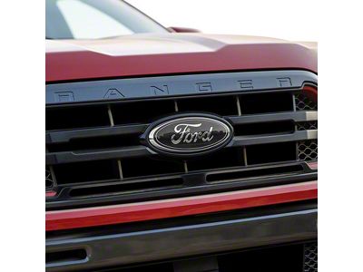 Ford Performance Tremor Upper Replacement Grille and Ford Oval Emblem Package; Magnetic Gray (19-23 Ranger)