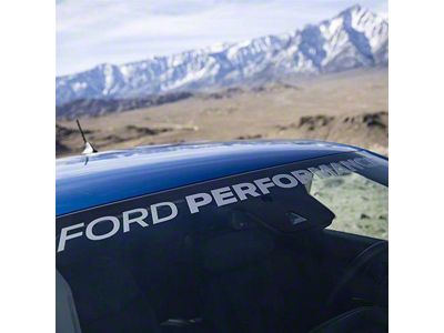 Ford Performance Windshield Banner; Silver (19-25 Ranger)