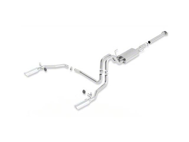 Ford Performance Sport Dual Exhaust System with Chrome Tips; Rear Exit (11-14 3.5L EcoBoost F-150)