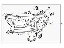 Ford Factory Replacement Halogen Headlight; Black Housing; Clear Lens; Passenger Side (19-23 Ranger)