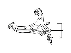 Ford Front Lower Control Arm; Driver Side (19-24 4WD Ranger, Excluding Raptor)