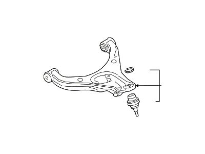 Ford Front Lower Control Arm; Driver Side (19-24 4WD Ranger, Excluding Raptor)