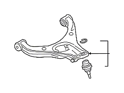 Ford Front Lower Control Arm; Passenger Side (19-24 4WD Ranger, Excluding Raptor)