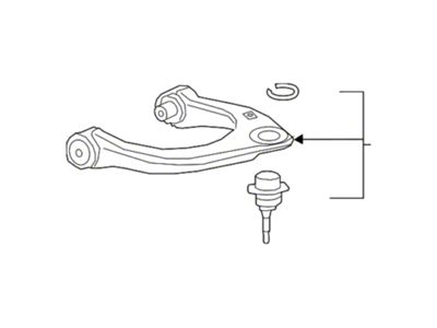 Ford Front Upper Control Arm; Passenger Side (19-25 4WD Ranger, Excluding Raptor)