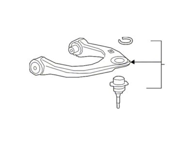 Ford Front Upper Control Arm; Passenger Side (19-24 4WD Ranger, Excluding Raptor)