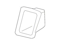 Ford License Plate Light Housing; Driver Side (19-25 Ranger)