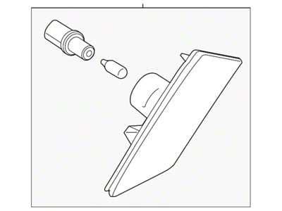 Ford Side Marker Light; Driver Side (19-23 Ranger)