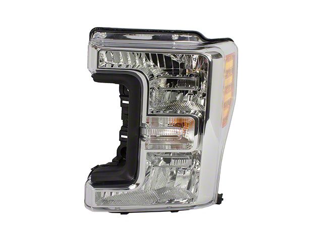 Ford Factory Replacement Halogen Headlight; Black Housing; Clear Lens; Driver Side (2017 F-250 w/ Factory Halogen Headlights)
