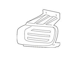 Ford Fog Light Delete Bezel; Passenger Side (11-16 F-250 Super Duty)