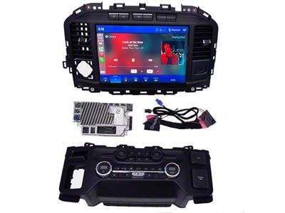 FordSync4 8 to 12-Inch Sync4 Touchscreen Upgrade Kit; Black Trim (21-23 F-150 w/o Full-Through Center Console)