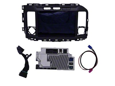 FordSync4 8 to 12-Inch Sync4 Touchscreen Upgrade Kit; Black Trim (23-25 F-250 Super Duty w/ Full-Through Center Console)