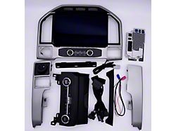 FordSync4 8 to 12-Inch Sync4 Touchscreen Upgrade Kit; Dark Grey Trim (17-22 F-250 Super Duty w/ Full-Through Center Console)