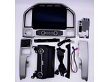 FordSync4 4 to 12-Inch Sync4 Touchscreen Upgrade Kit; Black Trim (17-22 F-350 Super Duty w/ Bench Seats, Manual HVAC & 5-Camera System)