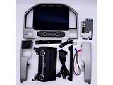 FordSync4 4 to 12-Inch Sync4 Touchscreen Upgrade Kit; Silver Trim (17-22 F-350 Super Duty w/ Full-Through Center Console)