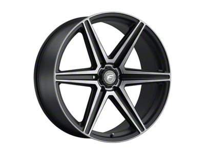 Forgestar X6 Satin Black Machined with Double Dark Tint 6-Lug Wheel; 24x10; 25mm Offset (99-06 Sierra 1500)