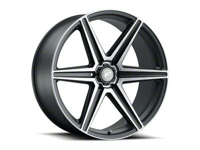 Forgestar X6 Satin Black Machined 6-Lug Wheel; 24x10; 25mm Offset (21-25 F-150)