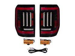 Form Lighting LED Tail Lights; Black Housing; Red Lens (22-26 Maverick)