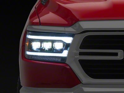 Form Lighting Sequential LED Projector Headlights; Black Housing; Clear Lens (19-24 RAM 1500, Excluding Limited, Limited Longhorn & TRX)