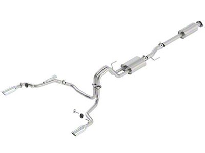 Ford Performance Sport Dual Exhaust System with Chrome Tips; Rear Exit (15-20 5.0L F-150)