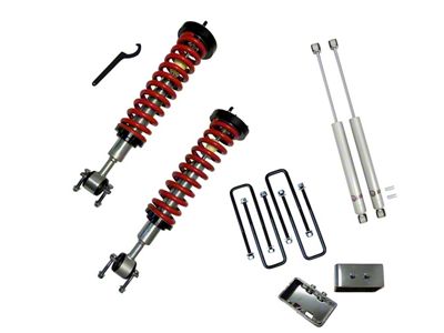 Freedom Offroad 1 to 4-Inch Adjustable Front Coil-Overs with 3-Inch Rear Lift Blocks and Shocks (14-20 F-150, Excluding Raptor)
