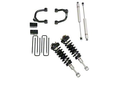 Freedom Offroad 3-Inch Front Lift Struts with Front Upper Control Arms, Rear Lift Blocks and Shocks (04-08 4WD F-150)