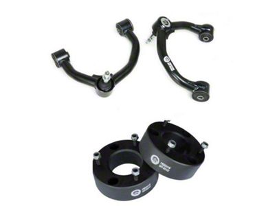 Freedom Offroad 3-Inch Front Strut Spacers with Front Upper Control Arms (21-26 4WD F-150, Excluding Raptor)