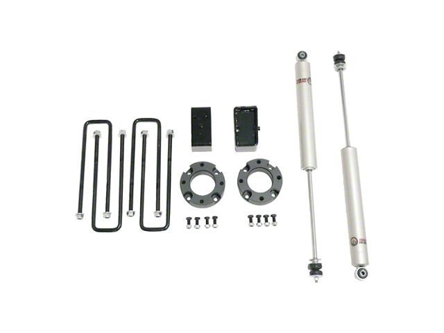 Freedom Offroad 3-Inch Front Strut Spacers with Rear Lift Blocks and Shocks (04-24 4WD F-150, Excluding Raptor)