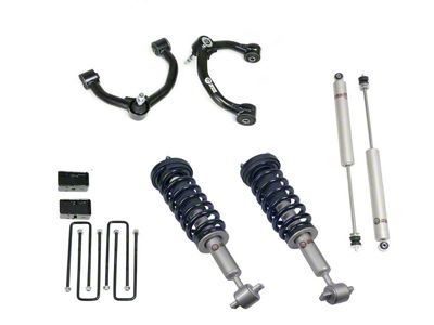 Freedom Offroad 3-Inch Front Lift Struts with Front Upper Control Arms, Rear Lift Blocks and Shocks (21-25 4WD F-150, Excluding Raptor)