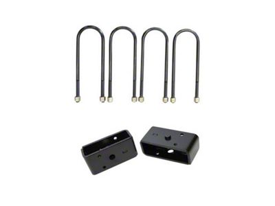 Freedom Offroad 3-Inch Rear Lift Blocks with Extended U-Bolts (21-25 F-150, Excluding Raptor)