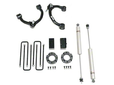 Freedom Offroad 3-Inch Front Strut Spacer / 3-Inch Rear Block Lift Kit with Upper Control Arms and Shocks (21-25 4WD F-150, Excluding Raptor)