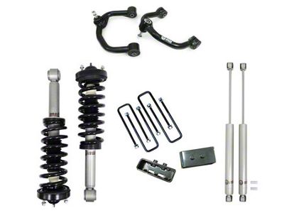 Freedom Offroad 3.50-Inch Front Lift Struts with Front Upper Control Arms, 3-Inch Rear Lift Blocks and Shocks (04-08 4WD F-150)