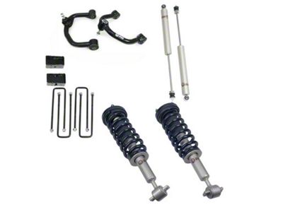 Freedom Offroad 3.50-Inch Front Lift Struts with Front Upper Control Arms, 3-Inch Rear Lift Blocks and Shocks (14-20 4WD F-150, Excluding Raptor)