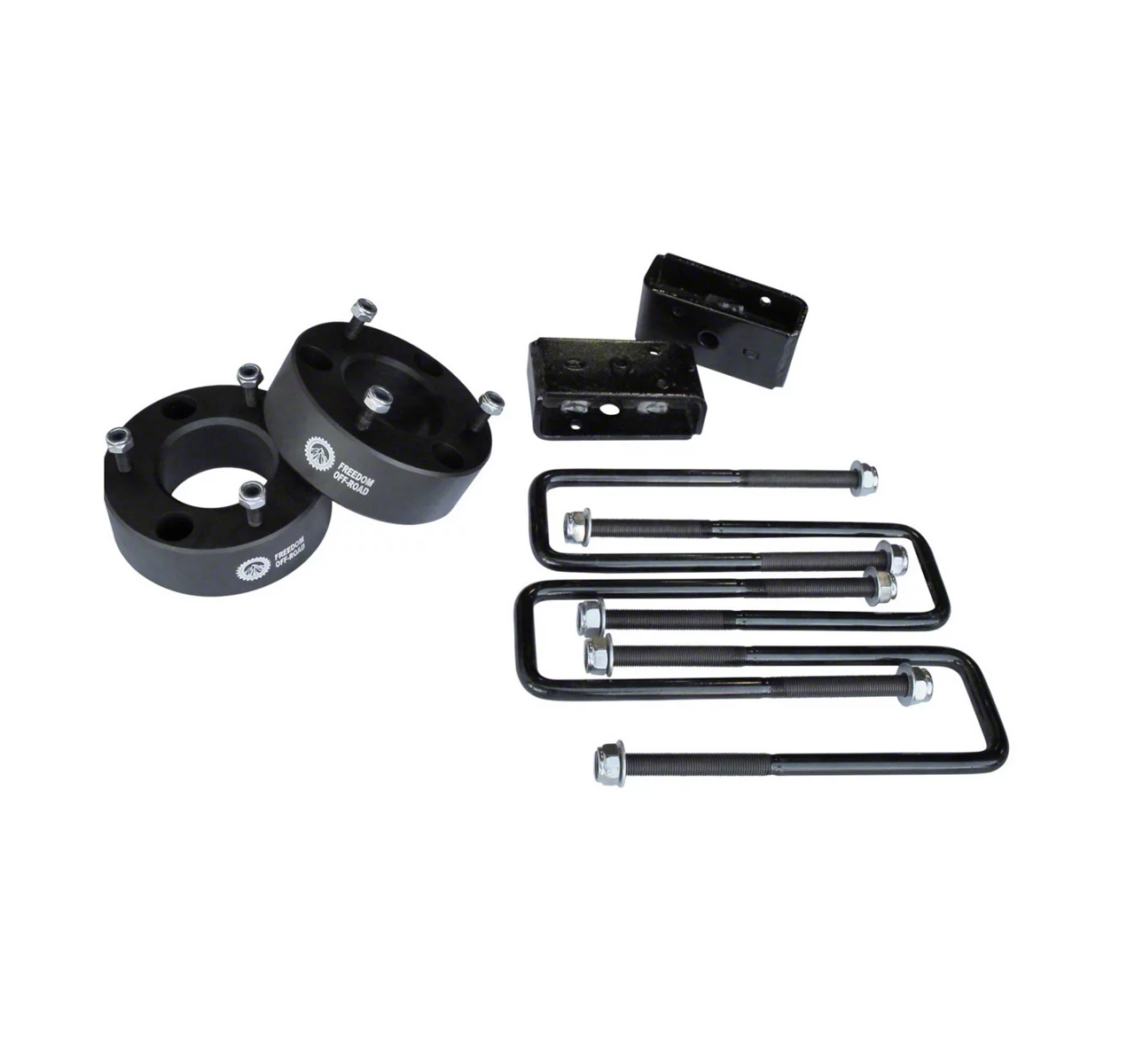 Freedom Offroad 3-Inch Front Strut Spacers with 3-Inch Rear Lift Blocks (04-24 F-150 w/o BlueCruise, Excluding Raptor)
