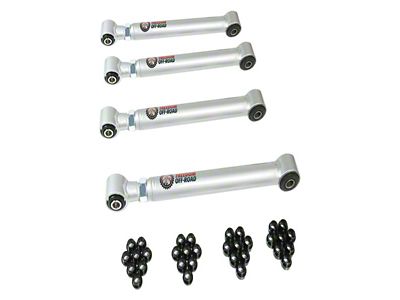 Freedom Offroad Adjustable Front Upper and Lower Control Arms with Pillowball 0 to 6-Inch Lift (02-08 RAM 1500)