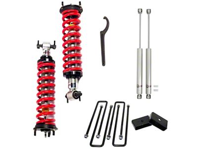 Freedom Offroad 1 to 4-Inch Adjustable Front Coil-Overs with 3-Inch Rear Lift Blocks and Shocks (07-18 Sierra 1500, Excluding Denali)