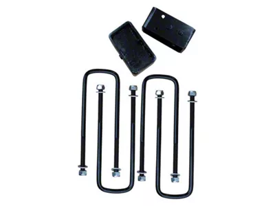 Freedom Offroad 3-Inch Steel Rear Lift Blocks with Extended U-Bolts (99-18 Sierra 1500)