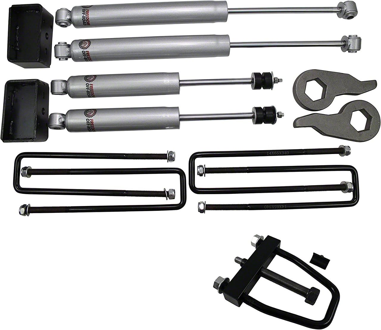 Freedom Offroad Sierra 2500 1 to 3Inch Front Torsion Key Leveling Kit with Install Tool and