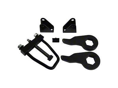 Freedom Offroad 1 to 3-Inch Front Torsion Key Leveling Kit with Install Tool and Shock Extenders (07-10 Sierra 3500 HD)