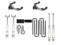 Freedom Offroad 3-Inch Front / 2-Inch Rear Leveling Kit with Control Arms and Shocks (11-19 Sierra 3500 HD)