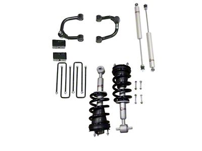 Freedom Offroad 3-Inch Front Lift Struts with Front Upper Control Arms, Rear Lift Blocks and Shocks (07-16 Silverado 1500 w/ Stock Cast Steel Control Arms)