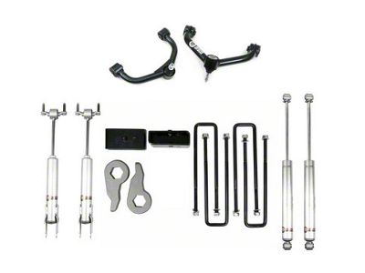 Freedom Offroad 3-Inch Front / 2-Inch Rear Leveling Kit with Control Arms and Shocks (20-26 Silverado 2500 HD)