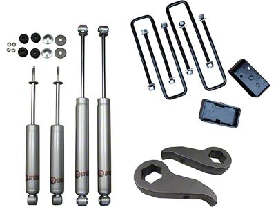 Freedom Offroad 1 to 3-Inch Leveling Kit with Shocks (11-19 Silverado 3500 HD)