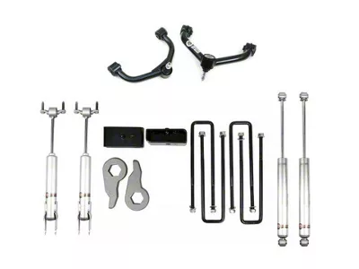 Freedom Offroad 3-Inch Front / 2-Inch Rear Leveling Kit with Control Arms and Shocks (20-26 Silverado 3500 HD)