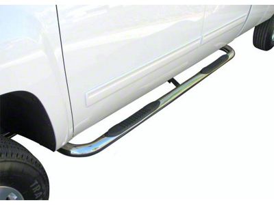 3-Inch Round Side Step Bars; Stainless Steel (19-23 Ranger SuperCab)