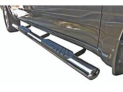 4-Inch Straight Oval Side Step Bars; Stainless Steel (19-26 Ranger SuperCrew)